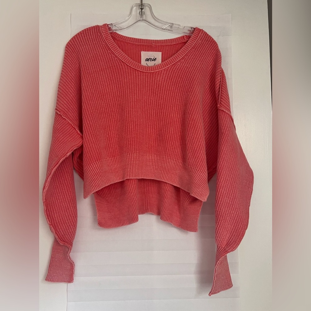 Aerie Pink Cotton Sweater Size XS